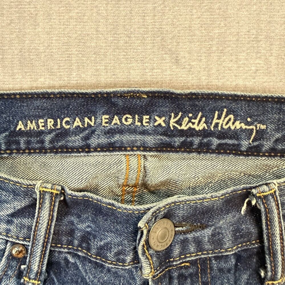 American Eagle Keith Haring Patchwork Distressed … - image 3